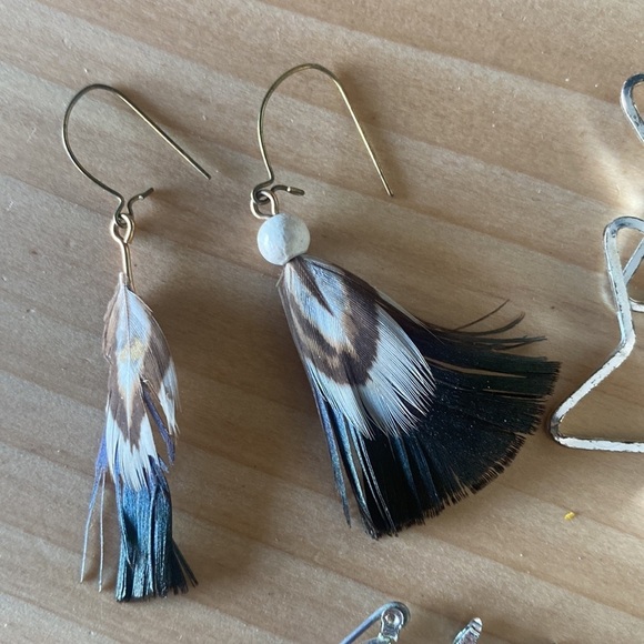 Set of 4 silver jewelry stars,‎ studs; dangles - Picture 4 of 5